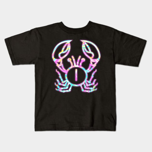 PSYCHDELIC CRAB Kids T-Shirt by SquareClub